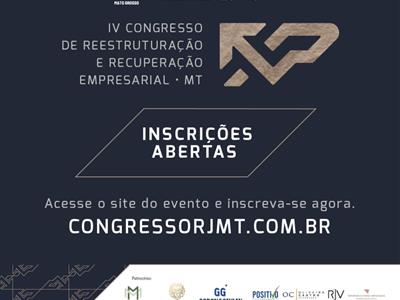 Foto da Notícia: Abertas as inscrições para o IV Congresso de Reestruturação e Recuperação Empresarial